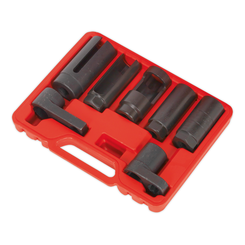 Sealey Oxygen Sensor Socket Set 7 Piece 3/8" & 1/2" Drive