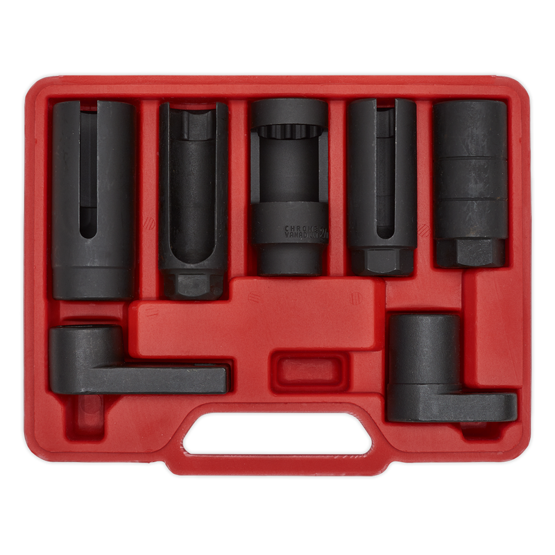 Sealey Oxygen Sensor Socket Set 7 Piece 3/8" & 1/2" Drive