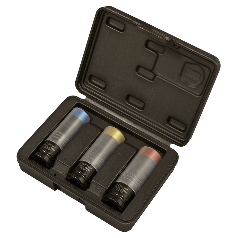 Sealey Premier Alloy Wheel Impact Socket Set 1/2" Drive 3 Piece
