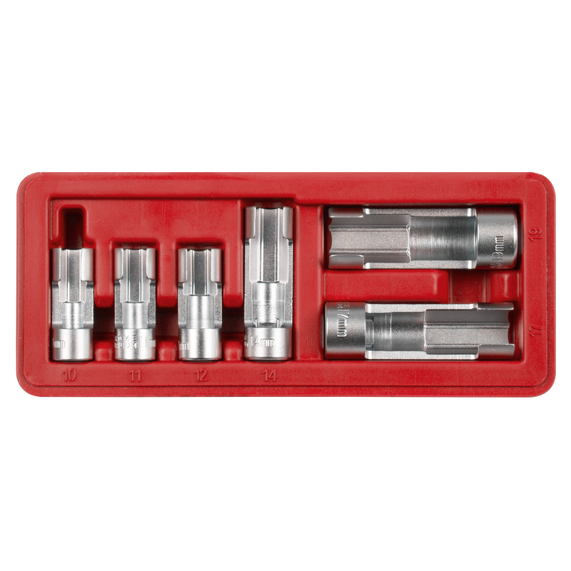 Sealey Window Socket Set 6 Piece 3/8" & 1/2" Drive