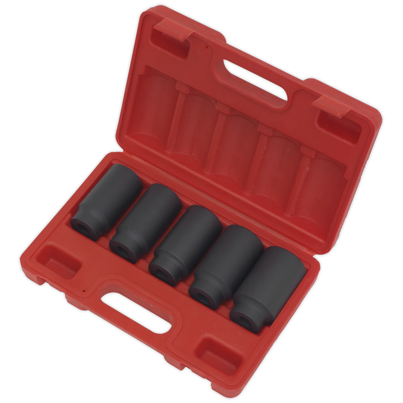 Sealey Impact Hub Nut Socket Set 1/2"Sq Drive 5 Piece