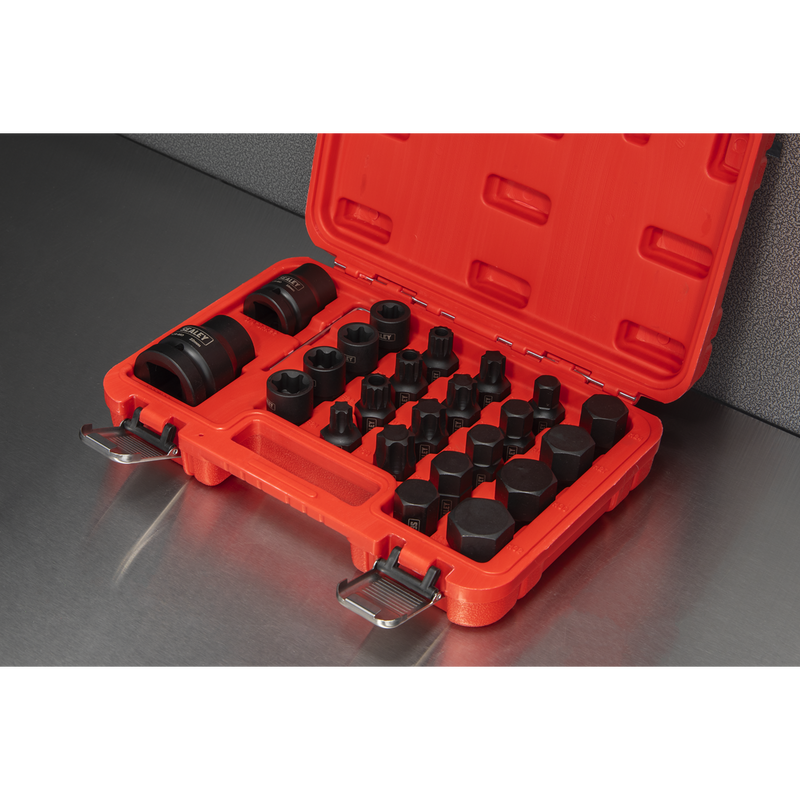 Sealey Impact Socket & Bit Set 23 Piece 3/4"Sq & 1"Sq Drive