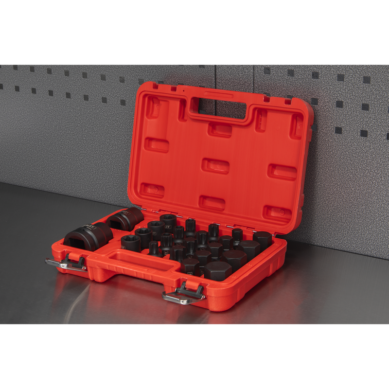Sealey Impact Socket & Bit Set 23 Piece 3/4"Sq & 1"Sq Drive