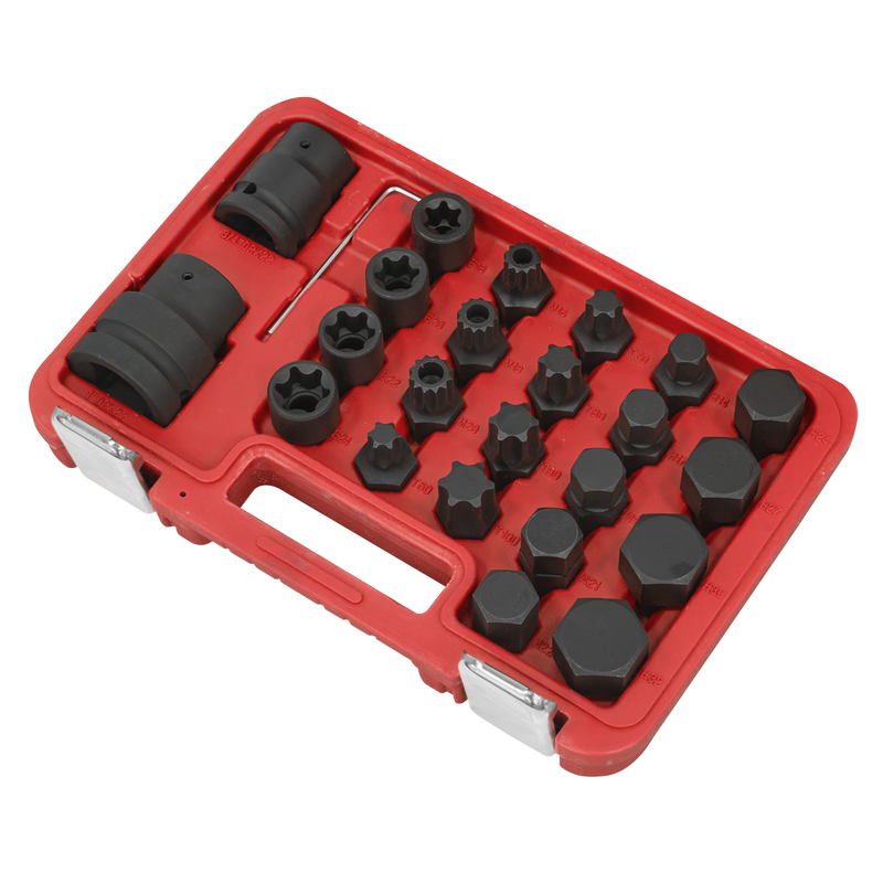 Sealey Impact Socket & Bit Set 23 Piece 3/4"Sq & 1"Sq Drive