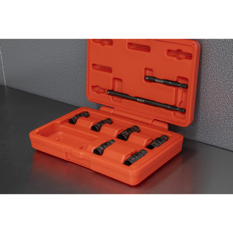 Sealey Flip Socket Set 1/4" Drive 12-Point 8 Piece