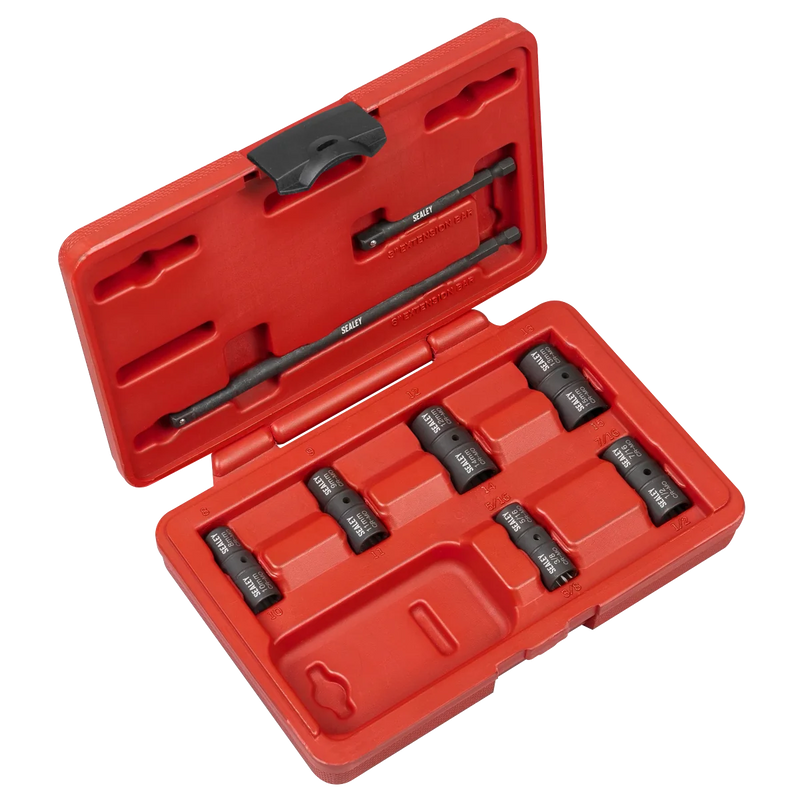 Sealey Flip Socket Set 1/4" Drive 12-Point 8 Piece