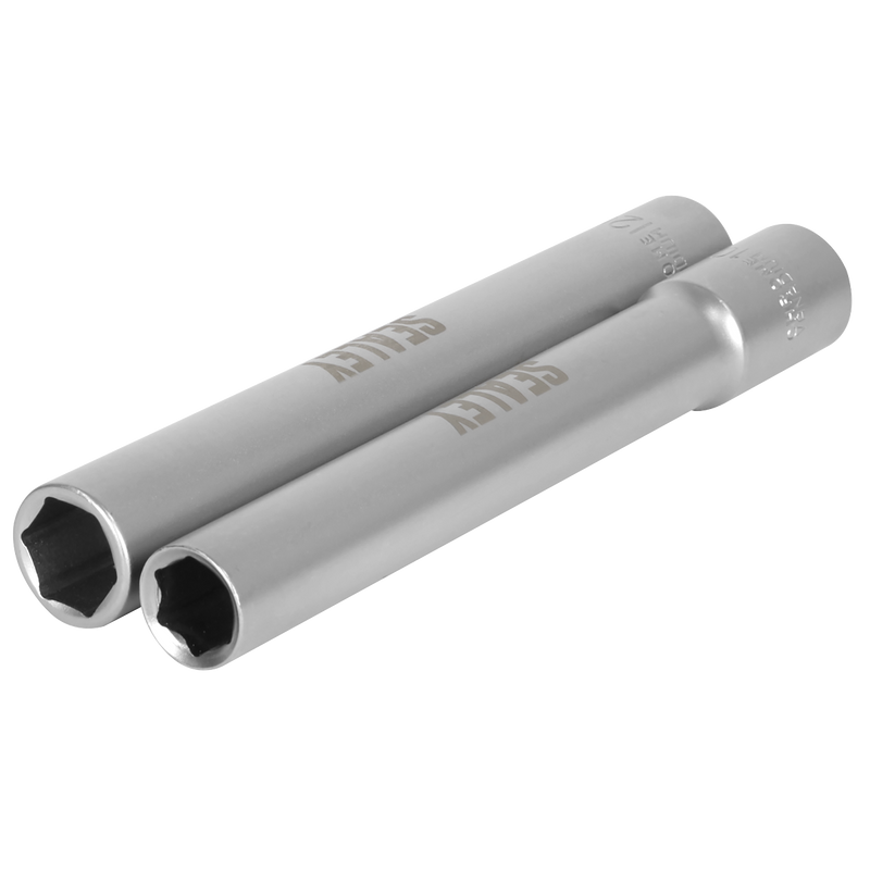 Sealey Extra-Deep Socket Set 3/8"Sq Drive 10 & 12mm