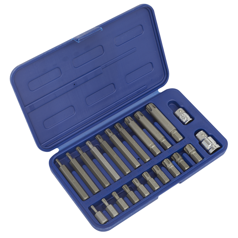 Sealey Premier Ribe Bit Set 22 Piece 3/8" & 1/2" Drive SX105