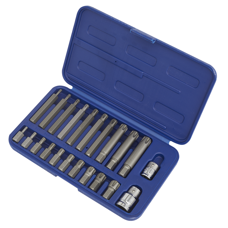 Sealey Premier Ribe Bit Set 22 Piece 3/8" & 1/2" Drive SX105
