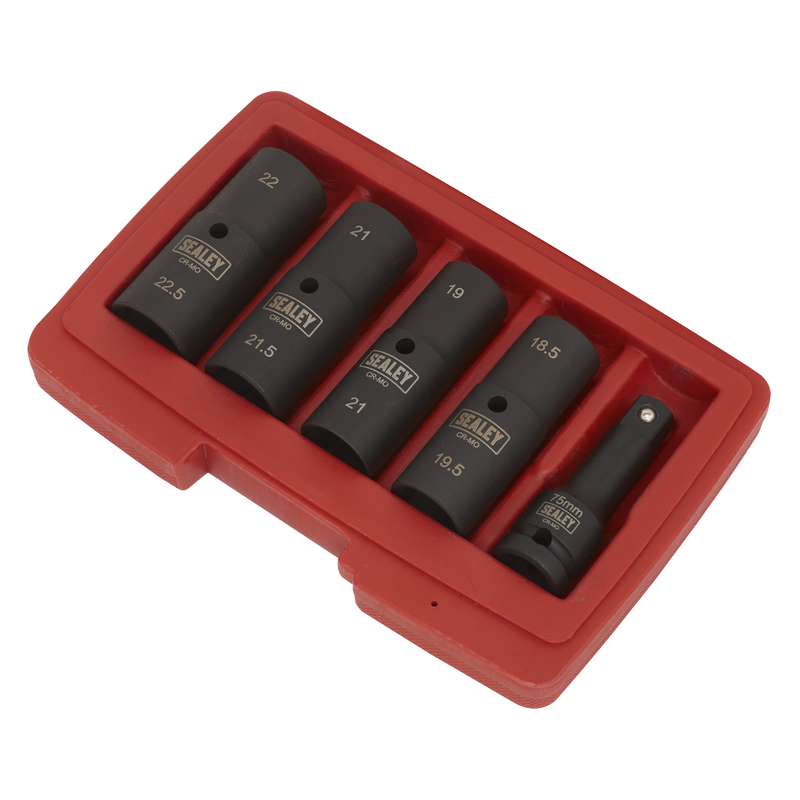 Sealey Double Ended Impact Socket Set 1/2"Sq Drive 5 Piece