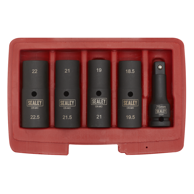 Sealey Double Ended Impact Socket Set 1/2"Sq Drive 5 Piece