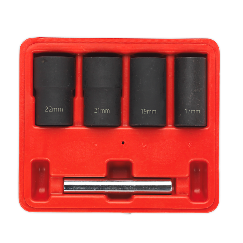Sealey Locking Wheel Nut Removal Set 1/2" Drive 5 Piece