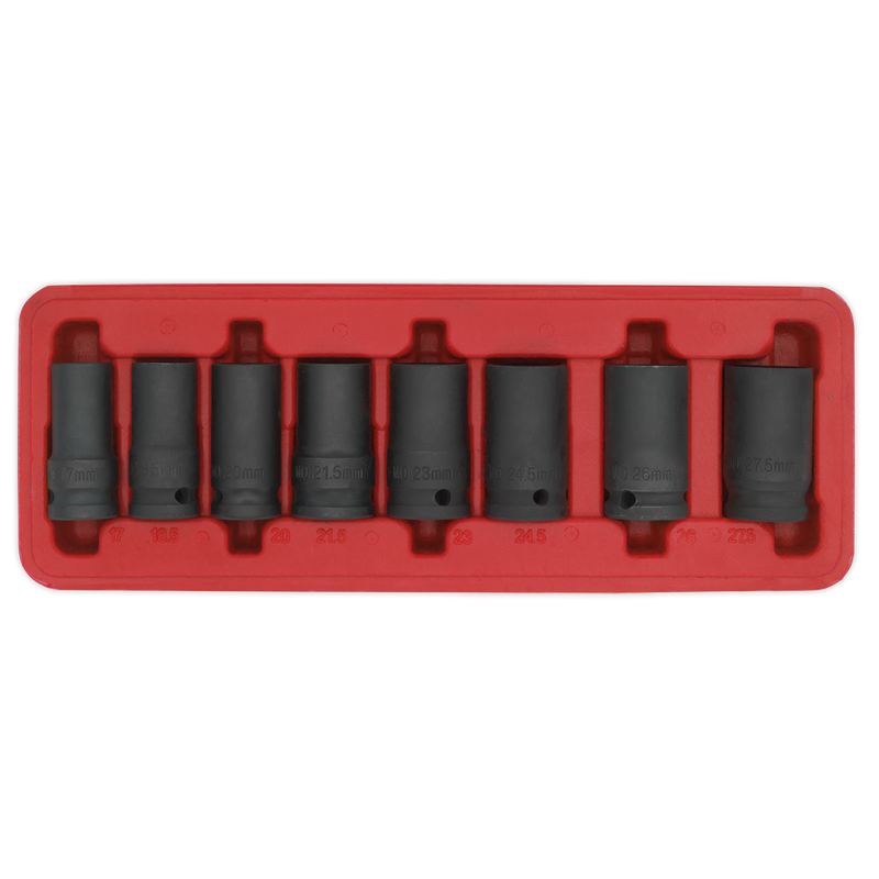 Sealey Locking Wheel Nut Removal Set 1/2"Sq Drive 8 Piece