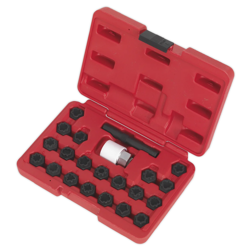 Sealey Locking Wheel Nut Key Set SX206 22 Piece for Audi