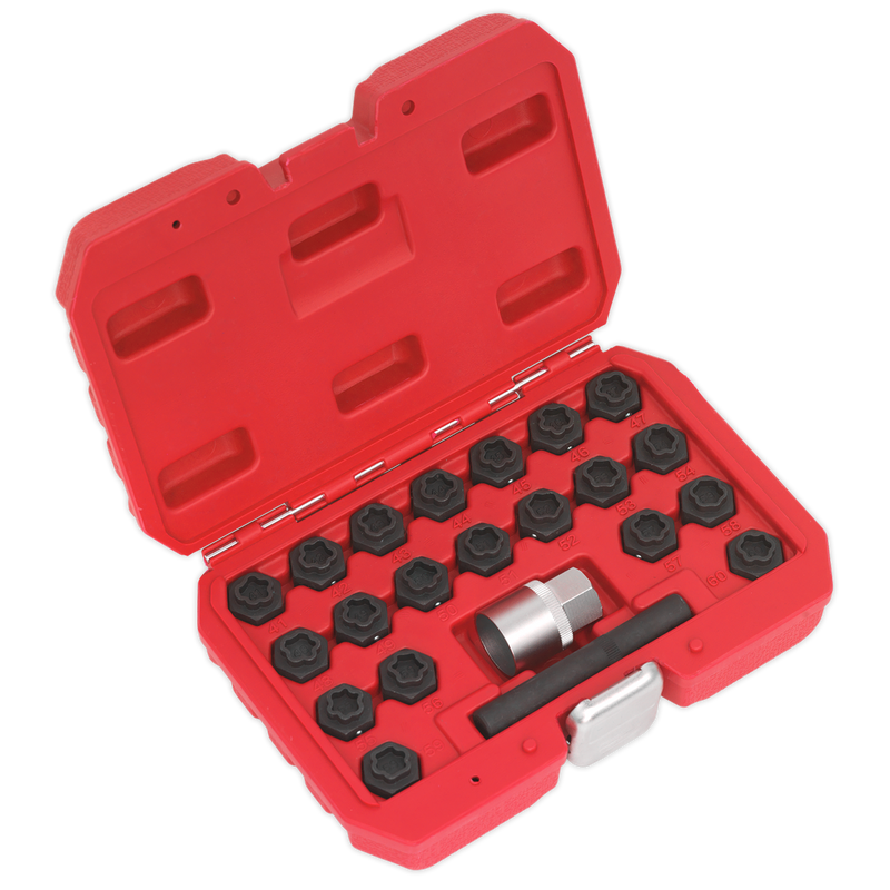 Sealey Locking Wheel Nut Key Set SX207 22 Piece for BMW