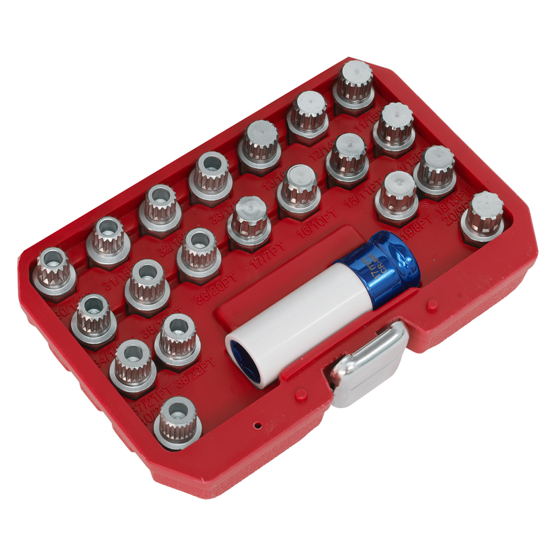 Sealey Locking Wheel Nut Key Set SX209 21 Piece for BMW & Mini
