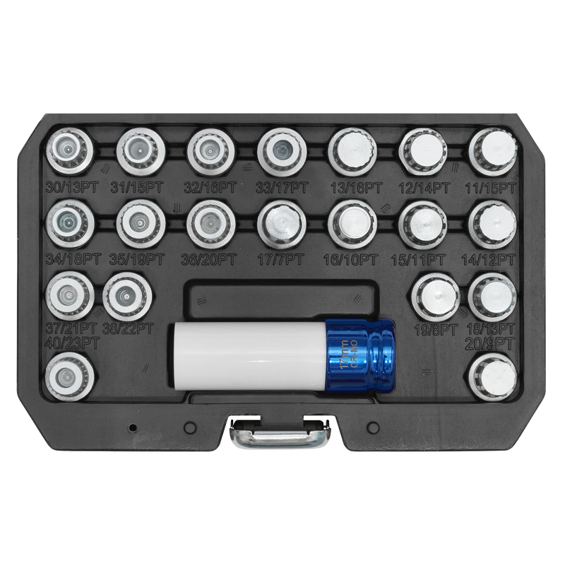 Sealey Locking Wheel Nut Key Set SX209 21 Piece for BMW & Mini