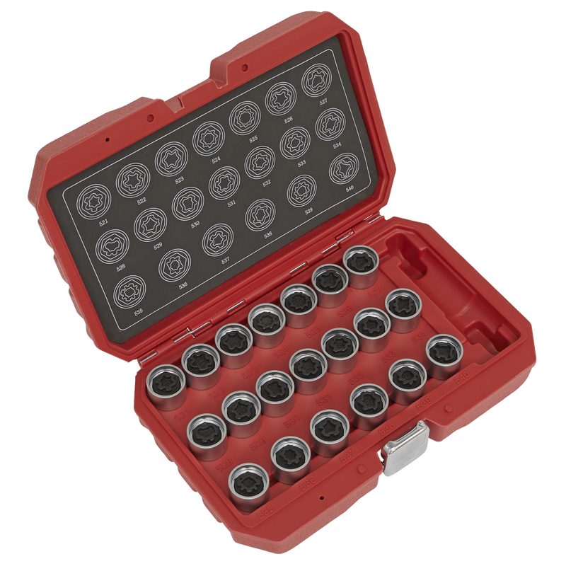 Sealey Locking Wheel Nut Key Set SX219 20 Piece for VAG Vehicles