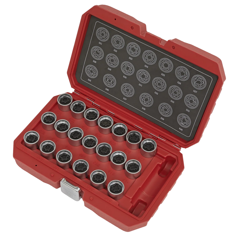 Sealey Locking Wheel Nut Key Set SX219 20 Piece for VAG Vehicles