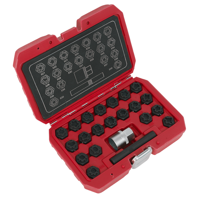 Sealey Locking Wheel Nut Key Set SX220 22 Piece for VAG Vehicles