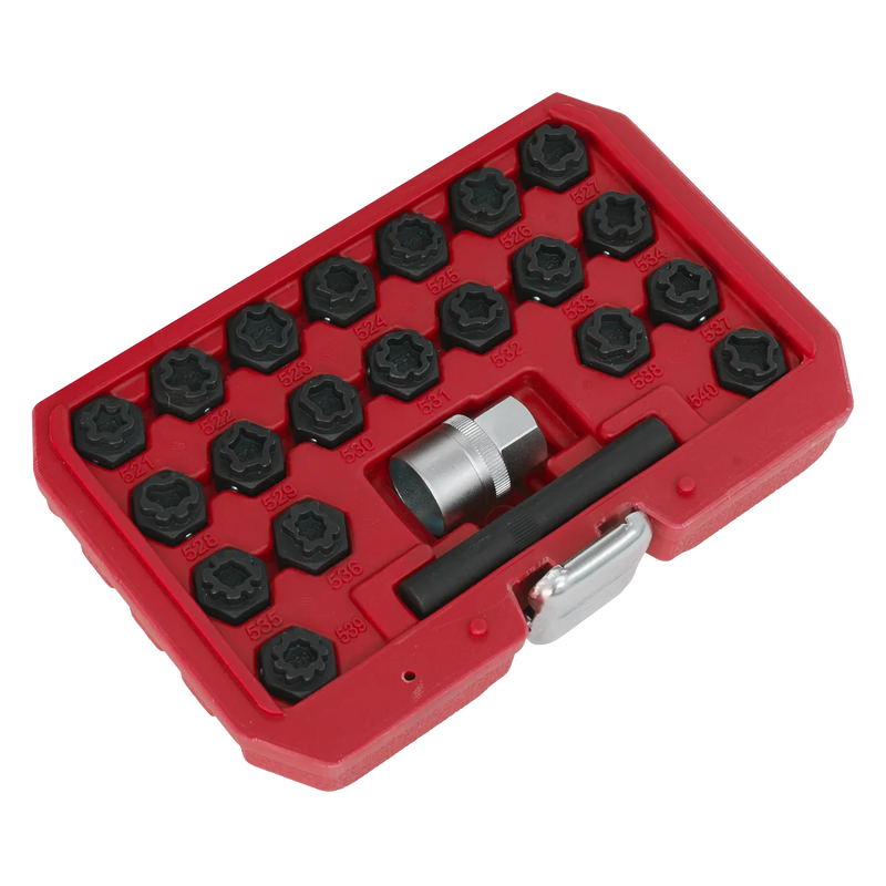 Sealey Locking Wheel Nut Key Set SX220 22 Piece for VAG Vehicles