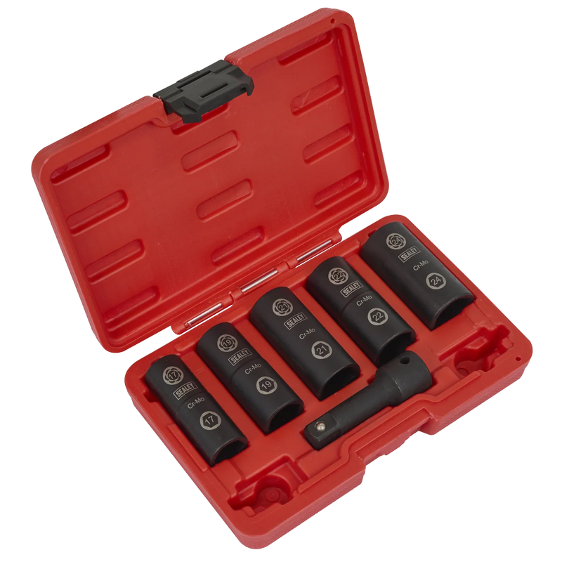 Sealey Impact Wheel Nut Removal Socket Set 1/2" Drive 6 Piece