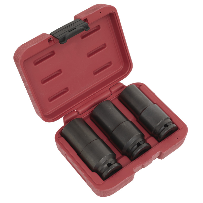 Sealey Deep-Weighted Impact Socket Set 1/2"Sq Drive 3 Piece