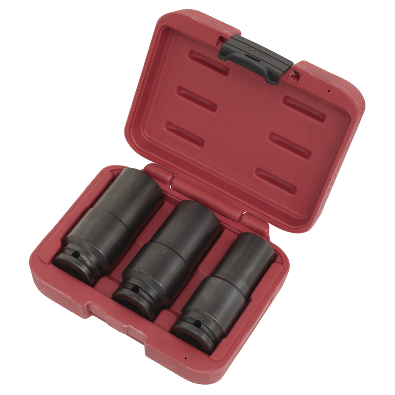 Sealey Deep-Weighted Impact Socket Set 1/2"Sq Drive 3 Piece