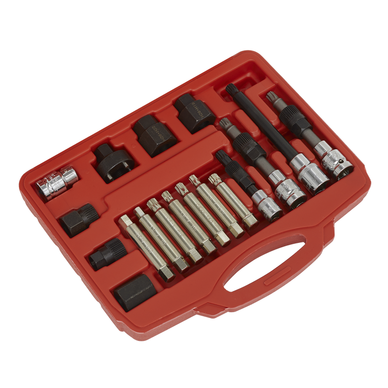 Sealey Alternator Freewheel Pulley Removal Set 18 Piece SX402