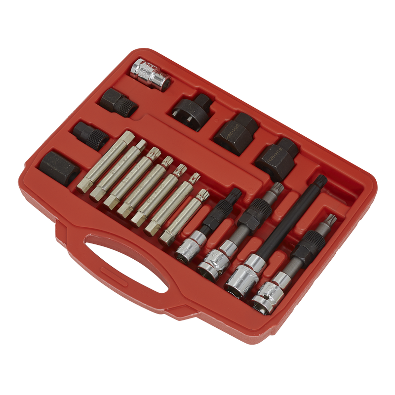 Sealey Alternator Freewheel Pulley Removal Set 18 Piece SX402