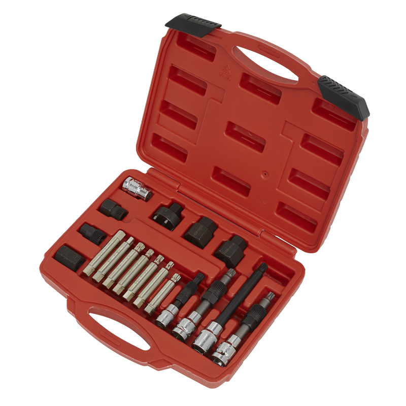 Sealey Alternator Freewheel Pulley Removal Set 18 Piece SX402