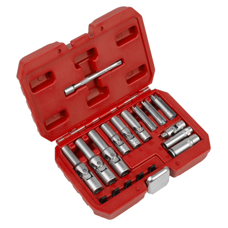 Sealey Glow Plug Socket Set 18 Piece 1/4" & 3/8" Drive SX4031