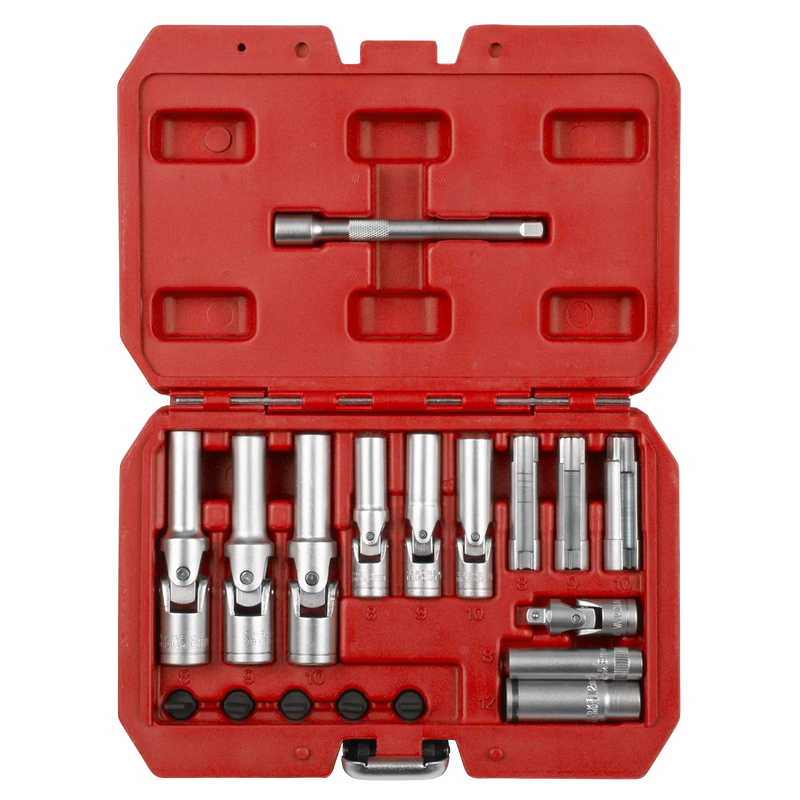 Sealey Glow Plug Socket Set 18 Piece 1/4" & 3/8" Drive SX4031