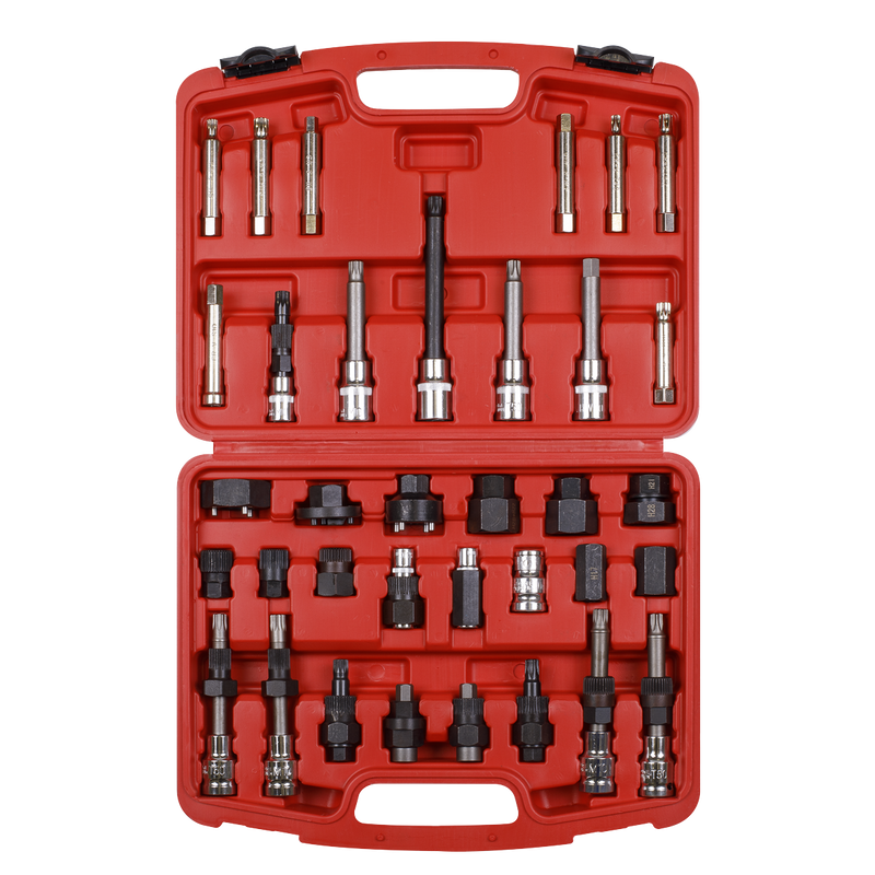 Sealey Alternator Freewheel Pulley Removal Set 35 Piece SX404