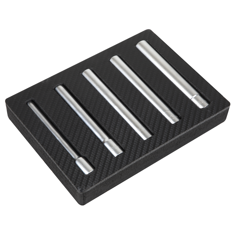 Sealey Extra-Deep Socket Set 3/8"Sq Drive 5 Piece 8-14mm