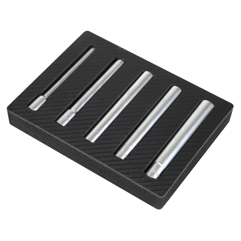 Sealey Extra-Deep Socket Set 3/8"Sq Drive 5 Piece 8-14mm