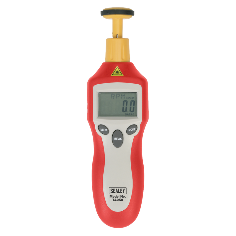 Sealey Contact/Non-Contact Digital Tachometer TA050 2-99,999rpm
