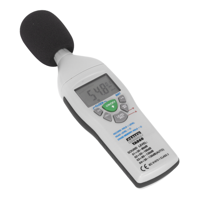 Sealey Sound Level Meter TA060 ±1.4dB Accuracy
