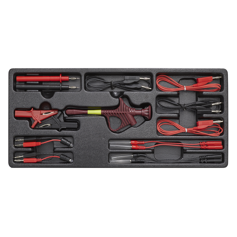 Sealey Test Lead Set 15 Piece Model TA112 with 0.7mm Back Probes