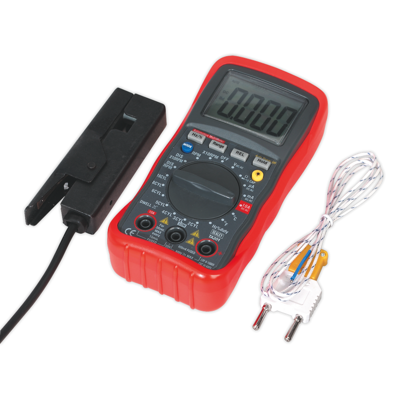 Sealey 13-Function Digital Automotive Multimeter TA201 with Inductive Coupler