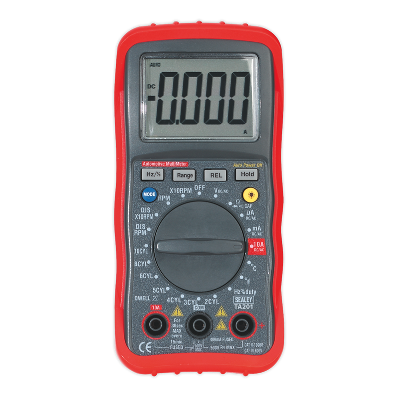 Sealey 13-Function Digital Automotive Multimeter TA201 with Inductive Coupler