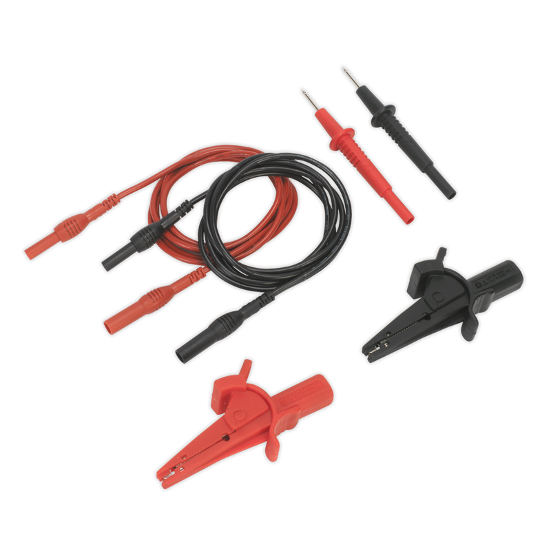 Sealey Automotive Test Lead & Crocodile Clip Set 1.35m TATL