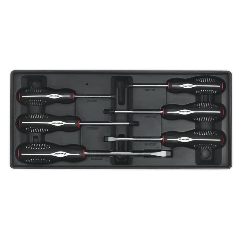 Sealey Premier Screwdriver Set 6 Piece with Tool Tray TBT14