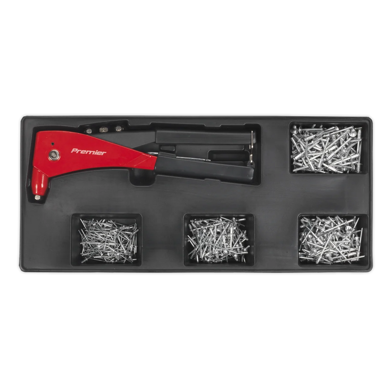 Sealey Premier Riveter & Assorted Rivet Set TBT15 - 400 Pieces