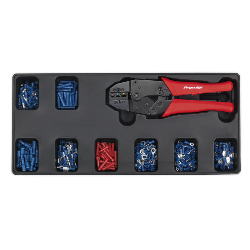 Sealey Premier Ratchet Crimper Set TBT16 with 325 Insulated Terminals