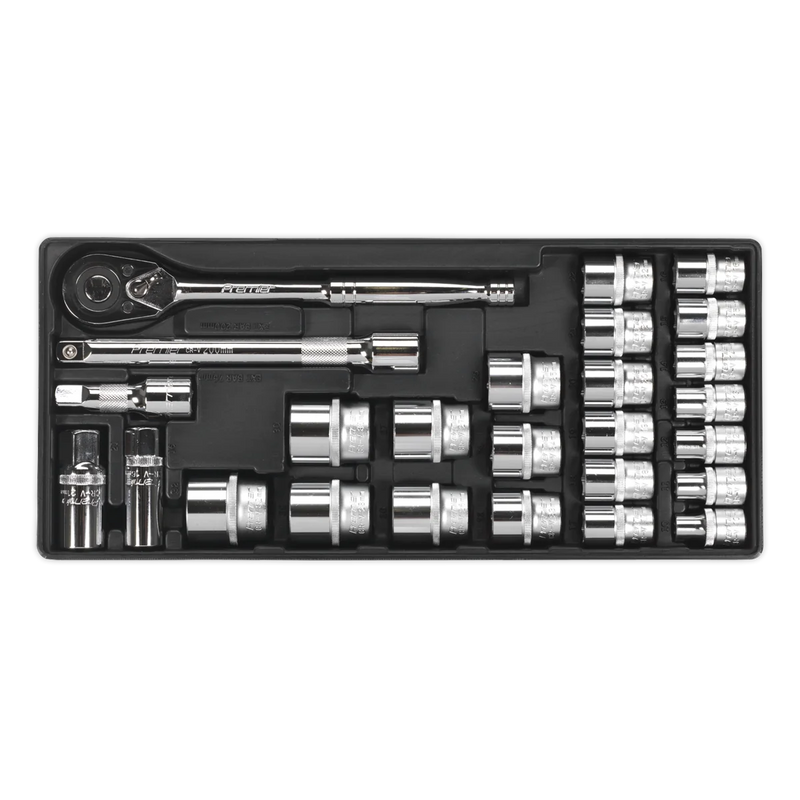 Sealey Premier Socket Set 26 Piece 1/2" Drive with Tool Tray TBT21