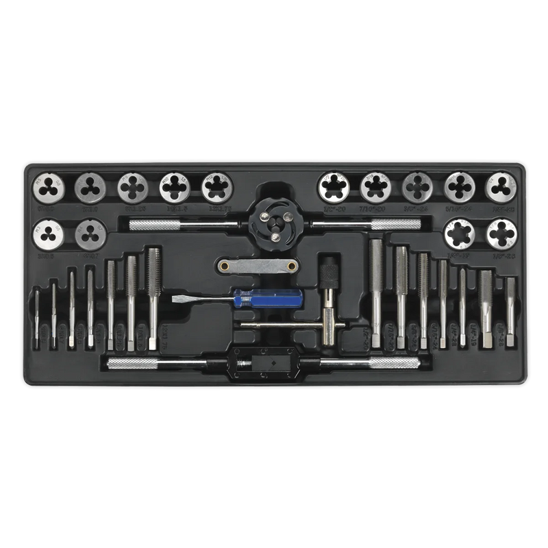 Sealey Premier Tap & Die Set TBT26 33 Piece with Tool Tray