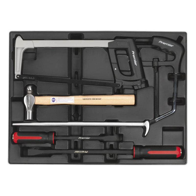 Sealey Premier Pry Bar, Hammer & Hacksaw Set 6 Piece - Model TBT30
