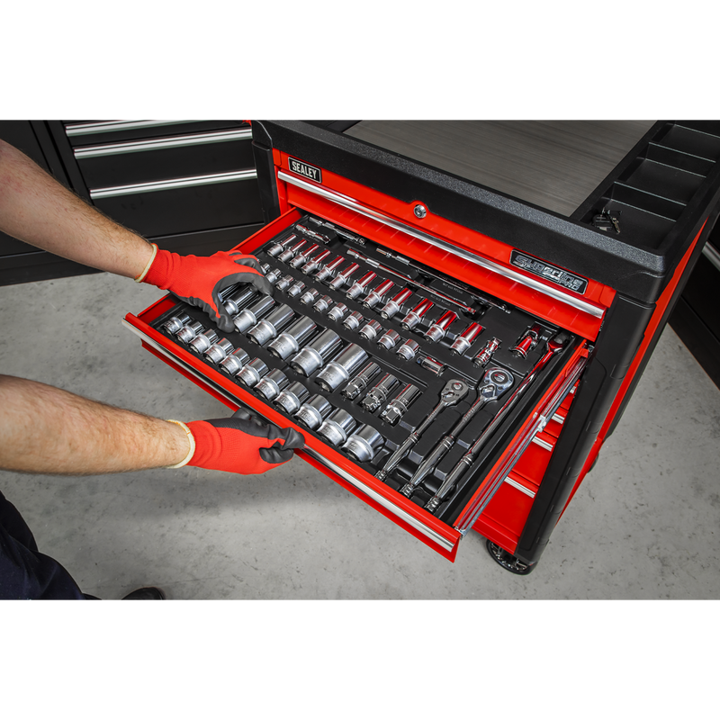 Sealey Premier Socket Set 55 Piece with Tool Tray 3/8" & 1/2" Drive