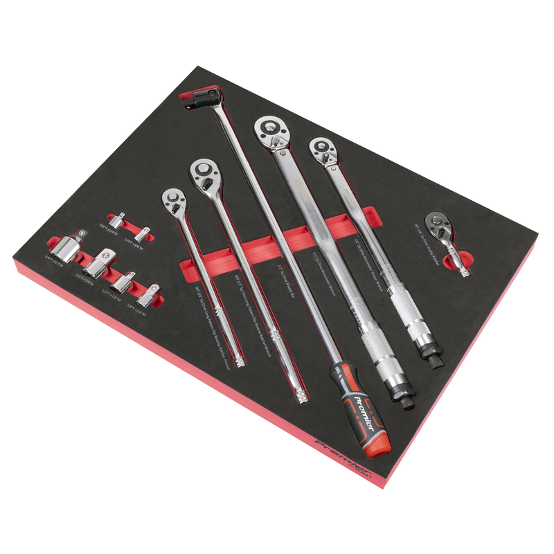 Sealey Premier Ratchet Torque Wrench Set TBT45 12 Piece with Tool Tray
